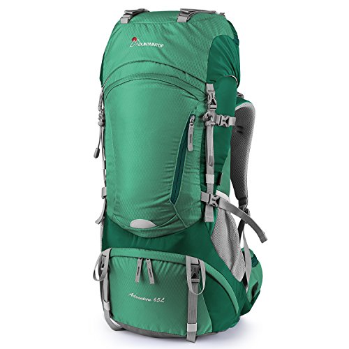 MOUNTAINTOP 55L/65L Internal Frame Backpack Hiking Backpack with Rain Cover