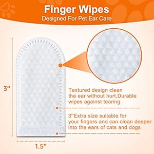 100pcs Dog Ear Wipes Finger Dog Ear Cleaner Wipes for Dogs and Cats Pet Ear Wipes Soft  Easy Otic Cleaning Pads Remove Wax Dirt  Stop Smelly Itchy Nonirritating  Cucciolini Doodles 100pcs dog ear wipes finger dog ear cleaner wipes for dogs and cats pet ear wipes soft  easy otic cleaning pads remove wax dirt  stop smelly itchy non irritating   cucciolini doodles