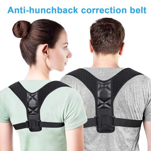 Posture Corrector for Men and Women, Comfortable Upper and Back Brace, Upper Back Support for Back Pain, Neck Posture Corrector Clavicle Aid Spine Align, for Back, Shoulder and Neck, Black - Image 4