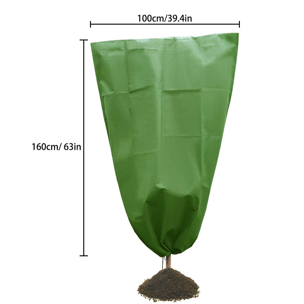 Heavy Duty Plant Cover Warm Worth Frost Protection Bag/Blanket/Jacket,Shrubs Trees from Being Damaged,Bad Weather Pests for Season Extension Frost Protection,60gsm,2-Pack