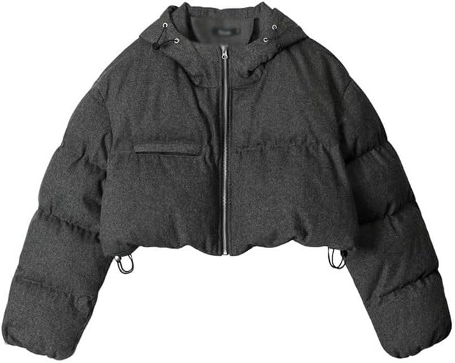 Hooded Short Winter Cotton Padded Jacket for Women Thick Warm