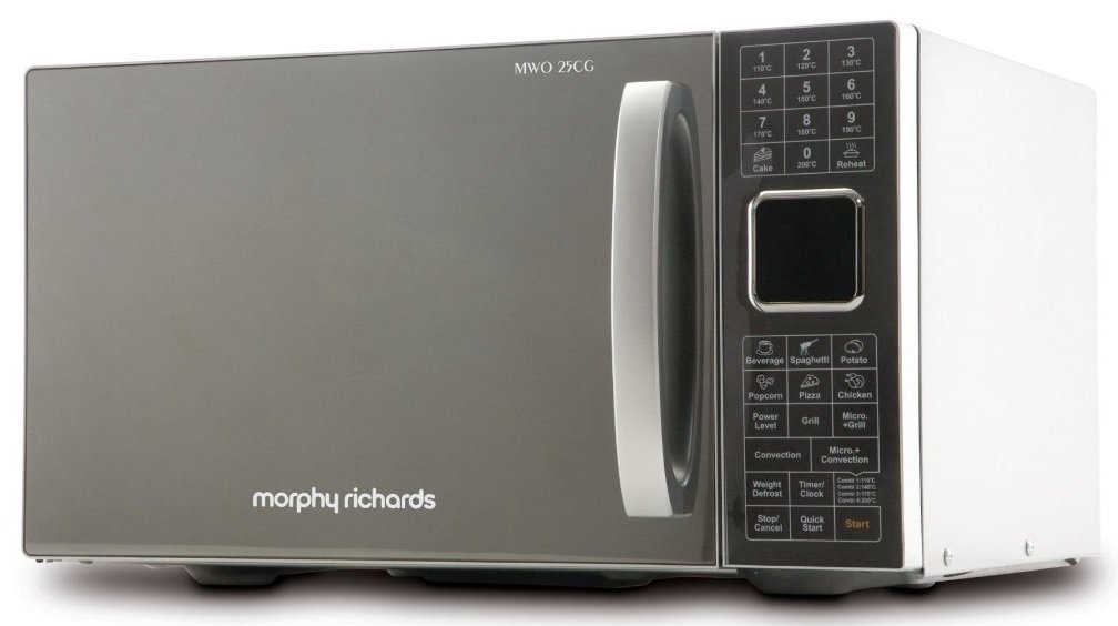 Morphy Richards 25 CG 25L Convection Microwave Oven with 200 Autocook Menus  and Child Lock Feature, Stainless Steel Cavity, Silver