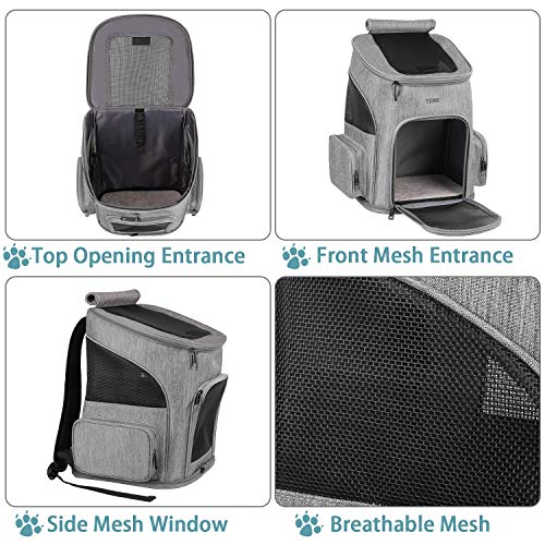 Cat Backpack Carrier, Cat Carrier Backpacks for Small Cats Dogs, Ventilated Pet Backpack with Safety Straps for Travel… - Image 5