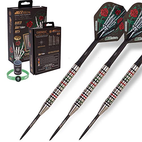 CUESOUL Jazz-Metal 23g 90% Tungsten Steel Tip Darts with ROST Integrated Dart Flights