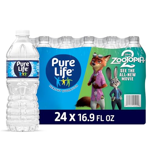 Pure Life Purified Water Bottles, 24 Pack - Still Bottled Water Enhanced with Minerals for a Crisp...