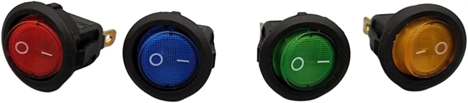 Interrupteur à bascule 20mm KCD1 interrupteur Led 20A 12V interrupteur d'alimentation lumière bouton de voiture allume/éteint 3pin interrupteur à bascule rond (Color : Cap, Size : 12V)