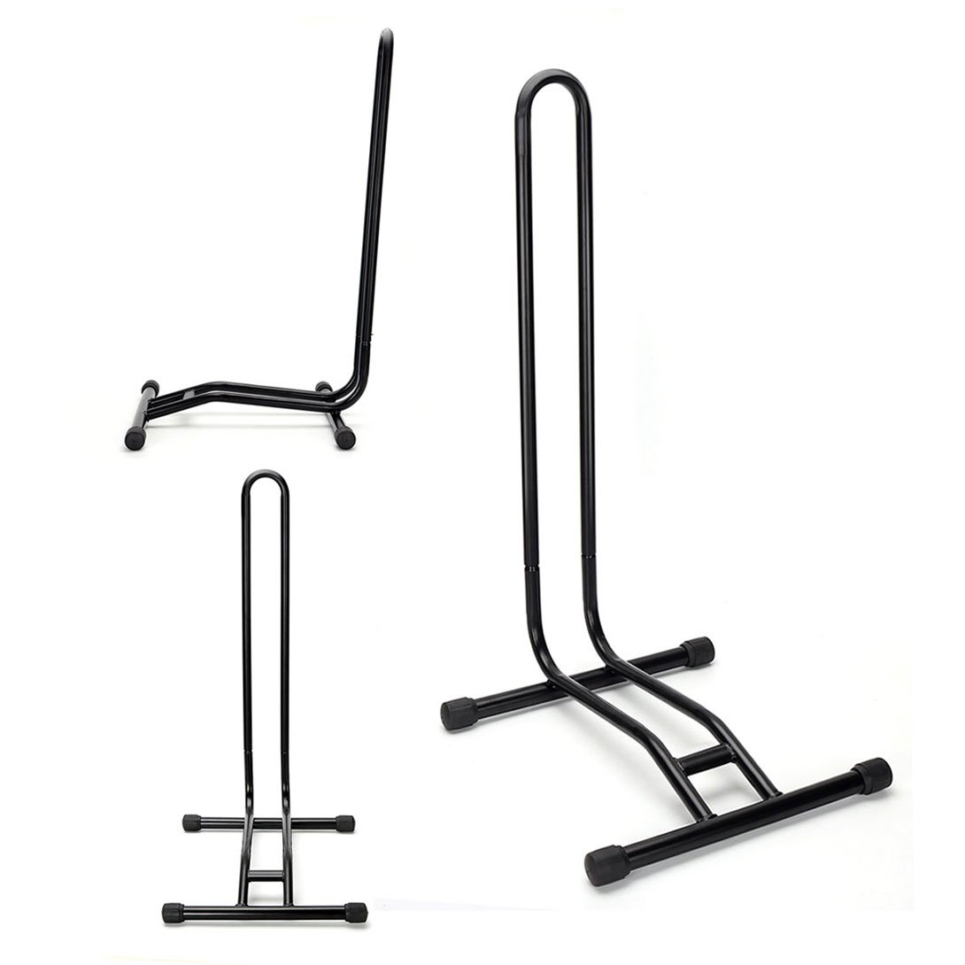 homelikesport Bike Stand Steel Bike Floor Stand Upright Bike Storage Space Saver Suitable for Mountain Bike, Road Bike, for Bicycle with Wheel Diameter Max 29 inches