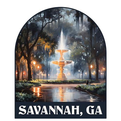 Imán decorativo souvenir diseño Savannah Georgia 2 pulgadas