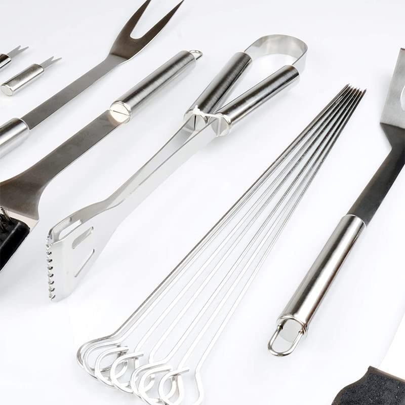 2. 0pcs. Campeggio BBQ. Kit for accessori for barbecue in acciaio inossidabile BBQ. Strumenti for regali di compleanno di Natale - Utensili Grill Set Ideal Gritting Regali for uomini DAD DONN