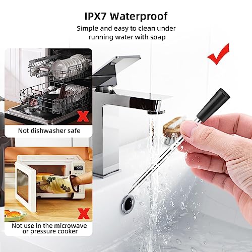 Grillthermometer Kabellos Smarte Fleischthermometer Funk Bratenthermometer für BBQ, Grill, Ofen, Backen, Drehspieß, Fernbedienung über Bluetooth 5.2 mit der Smart App,... – Bild 6