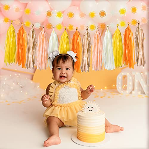 G1Ngtar 53 Pcs Boho Sun Garland Tassel Banner Hippie Muted Sun First Trip Around The Sun Party Decoration Supplies Aesthetic Indoor Outdoor Artificial Felt Wall Decor For Birthday Baby Shower Wedding #TOP4