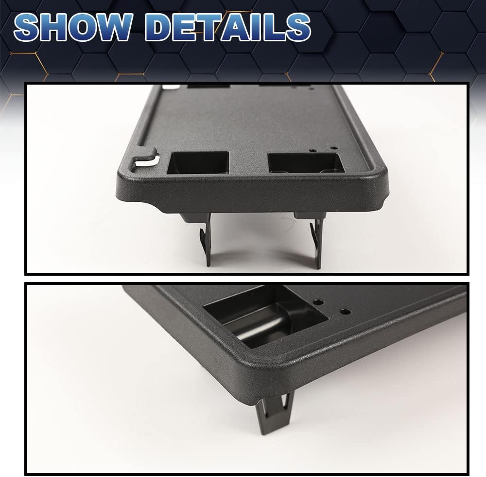 PIT66 Bumper License Plate, Compatible with 2015-2017 Ford F150 Front Bumper License Plate Mounting Bracket Holder Cover