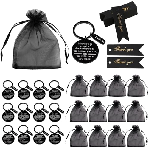 36 Pcs Employee Appreciation Gifts Bulk Thank You Keychains for