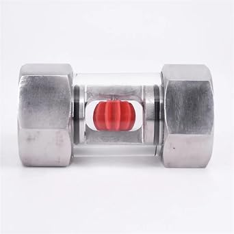 1/4" 3/8" 1/2" 3/4" 1" BSPT Female in-Line 304 Stainless Steel Window Sight Flow Indicator with Impeller Hydraulic Oil Water3/8"