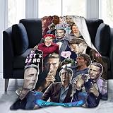 LOUJIN Mads Mikkelsen lekka i ciepła, ultramiękka i wygodna flanela, polar z mikrofibry, niemechacący się plusz na kanapę, łóżko, sofę 200 cm x 150 cm