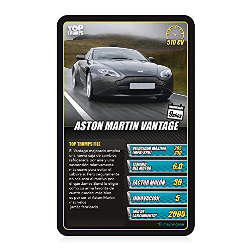 Top Trumps Coches Deportivos - Juego de Cartas Educativo, Utiliza tus conocimientos sobre los coches clásicos veloces para ganar - Versión en Español (WM01474-SPA-6)