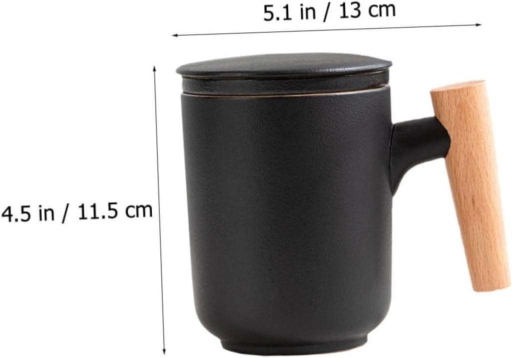 Ceramic Tea Infuser Mug with Lid Portable Tea Cup for Office Home Leakproof Design Easy to Carry for Loose Leaf