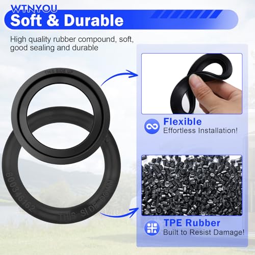 RV Toilet Seal Kit and 3 Inch Socket RV Toilet Flange Kit for Dometic 300 310 320 RV Toilets, Replaces 385345892 Flange, 385311658 Flush Ball Seal and 385311652 RV Toilet Seal (Toilet Flange Kit) by WTNYOU - Image 4