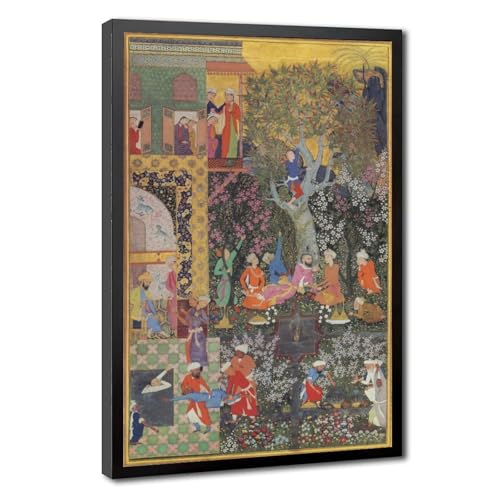 Poster Muraqqa-e Gulshan Feast in Nature - Impression sur toile pour decoration murale de salon