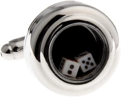MRCUFF Dice Die Craps Game Really Moves Pair Cufflinks in a Presentation Gift Box & Polishing Cloth