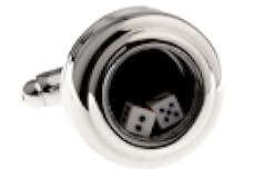 Dice Die Craps Game Really Moves Pair Cufflinks in a Presentation Gift Box & Polishing Cloth