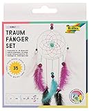 Inklusive Anleitungsheft folia 23819 - Bastelset Traumfänger Girly - Set zum Erstellen eines wunderschönen Traumfängers in modernen Pastelltönen