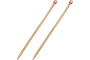2 Pcs Knitting Needles Set Straight Single Pointed Knitting Needles Length 14 Inch