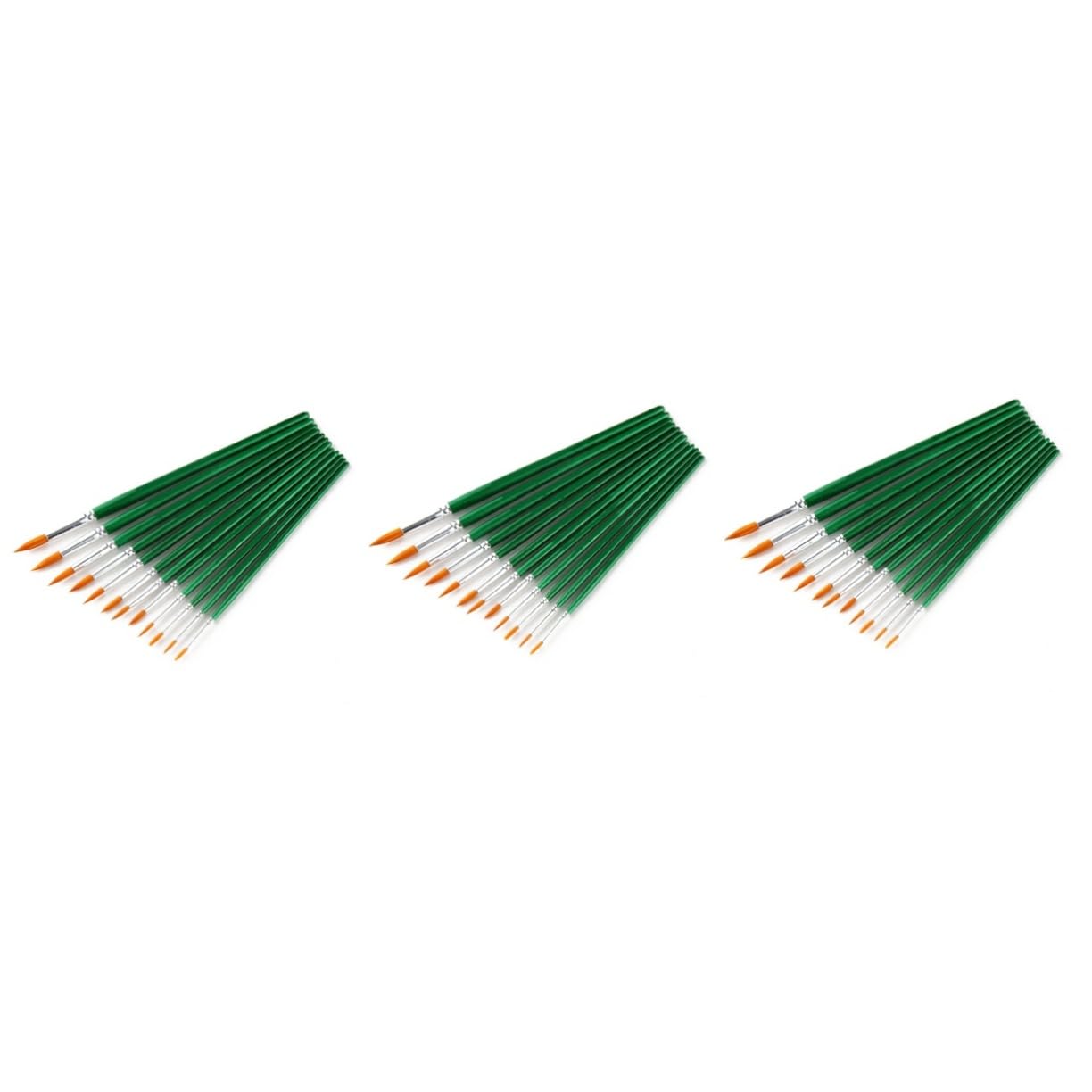 NUOBESTY Juego De 36 Pinceles para Pintura con Mango De Madera Acrílico Óleo Y Acuarela De Doble Punta para La Escuela.