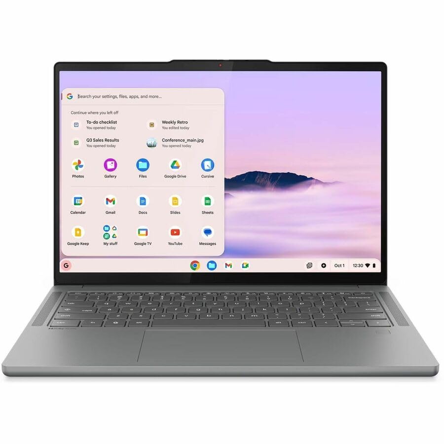 Lenovo Chromebook Plus 83MW000HUS 14 Chromebook - WUXGA - 60 Hz - Octa-core (ARM Cortex X925 + Cortex X4) - 12 GB - 128 GB Flash Memory - English Keyboard - Luna Gray