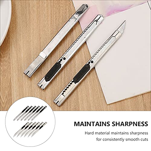 STOBOK 30Pcs Metal Intrekbare Mes Box Cutter Multifunctionele Messen Voor Zware Office Home Arts Ambachten Hobby - Afbeelding 6