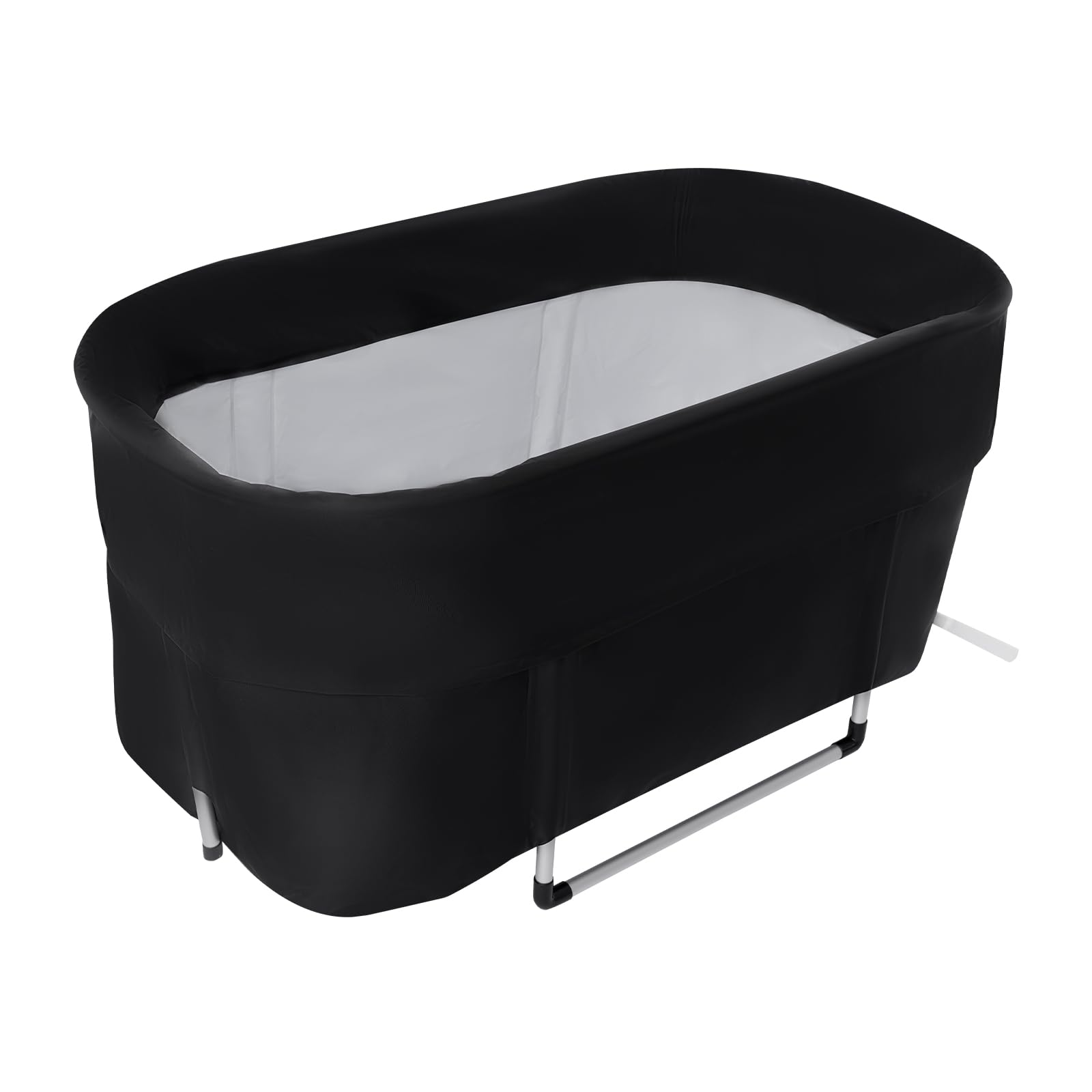 Portable Outdoor Bathtub, Inflatable Foldable Bathtub, Collapsible Hot Tub Spa Bath, Large Black PVC Bathtub for Camping, Beach, Garden & Indoor Use
