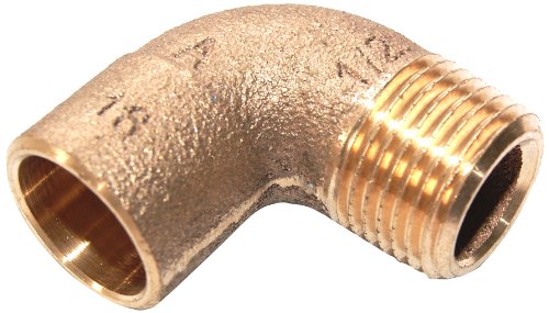 Viega 107635 Winkel Modell 94092G I/A, Rotguss, 18 mm x 1/2 Zoll - 10 StĂĽck