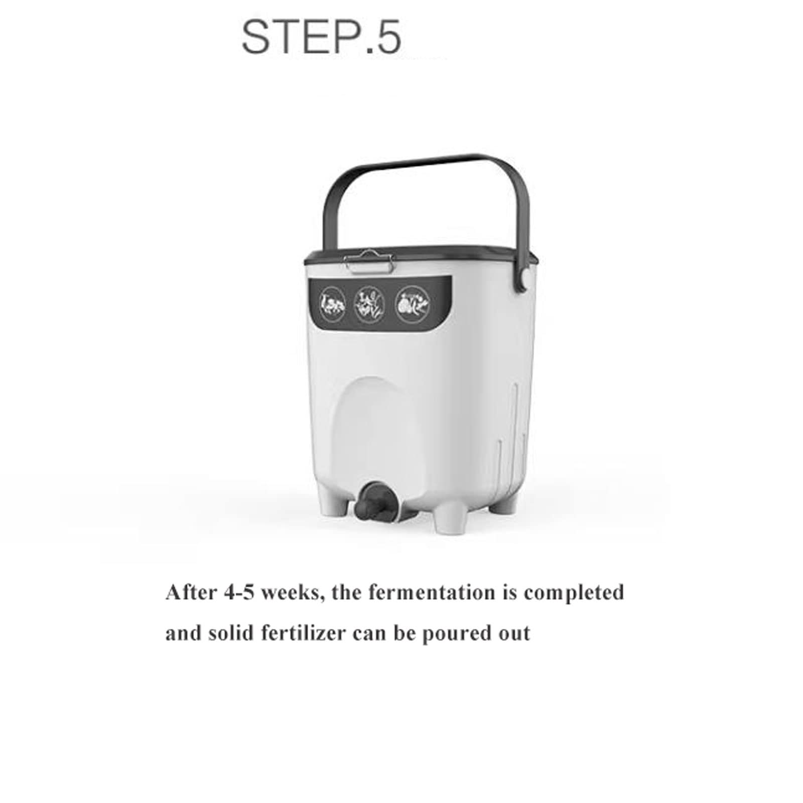 Compostador eléctrico Cubo de compostaje Bokashi Kit de inicio de compostaje, compostador for principiantes en interiores for todas las estaciones, cubo de compostaje de cocina de encimera, contenedor