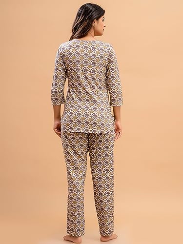Image of feranoid Women Full Sleeves Cotton Nightsuits