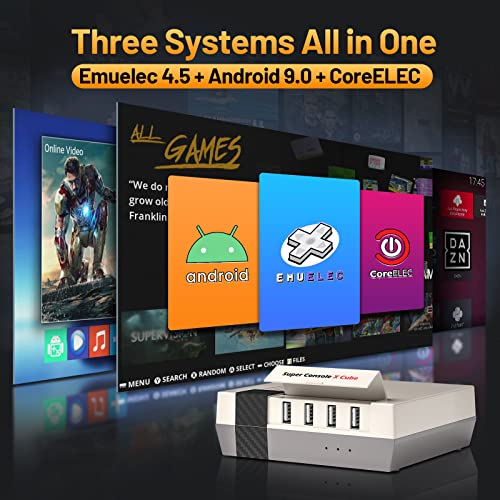 Kinhank 9-11 Super Console Cube X3 Retro Game Console With 60000+ Games, Emuelec 4.5/Android 9.0/Coree 3 Systems In 1,2.4G+5G,Bt 4.0,Compatible With 65+ Emulators thumb #2