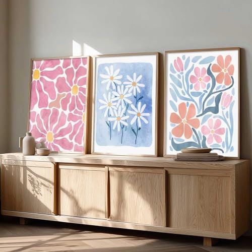 Image of kotart Painting Boho Wall Art Home Decoration Paintings With Frame For Living Room Bed Room Hotel Wall Decor Digital Reprint Set of 3 (13X17 inch)