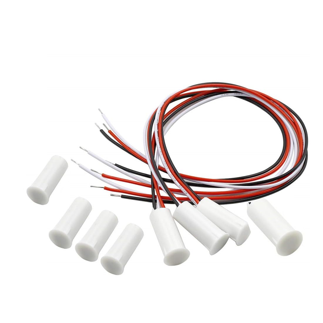 4 Sets Magnetischer Reed-Schalter RC-35 NC/NO Versenkte verdrahtete Tür Fenster Alarm, Magneti Türschalter, Kontaktsensor, für Haussicherheit und Einbruchalarm