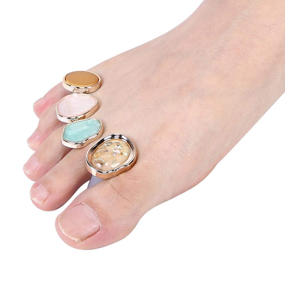 Toe Separator, 8 Pcs Washable Reusable Toe Separation Tool Pedicure Care Silicone Nail Art Toe Separator for Women and Men(2#)