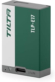 Tilta LP-E17 Rechargeable Battery with USB-C Input 950mAh | Compatible with Canon EOS R8, R50, R10, RP, R100, M6 Mark II, M6, M5, M3, Rebel T8i, T6i, SL2, SL3, 77D, 200D, 250D | Forest Green
