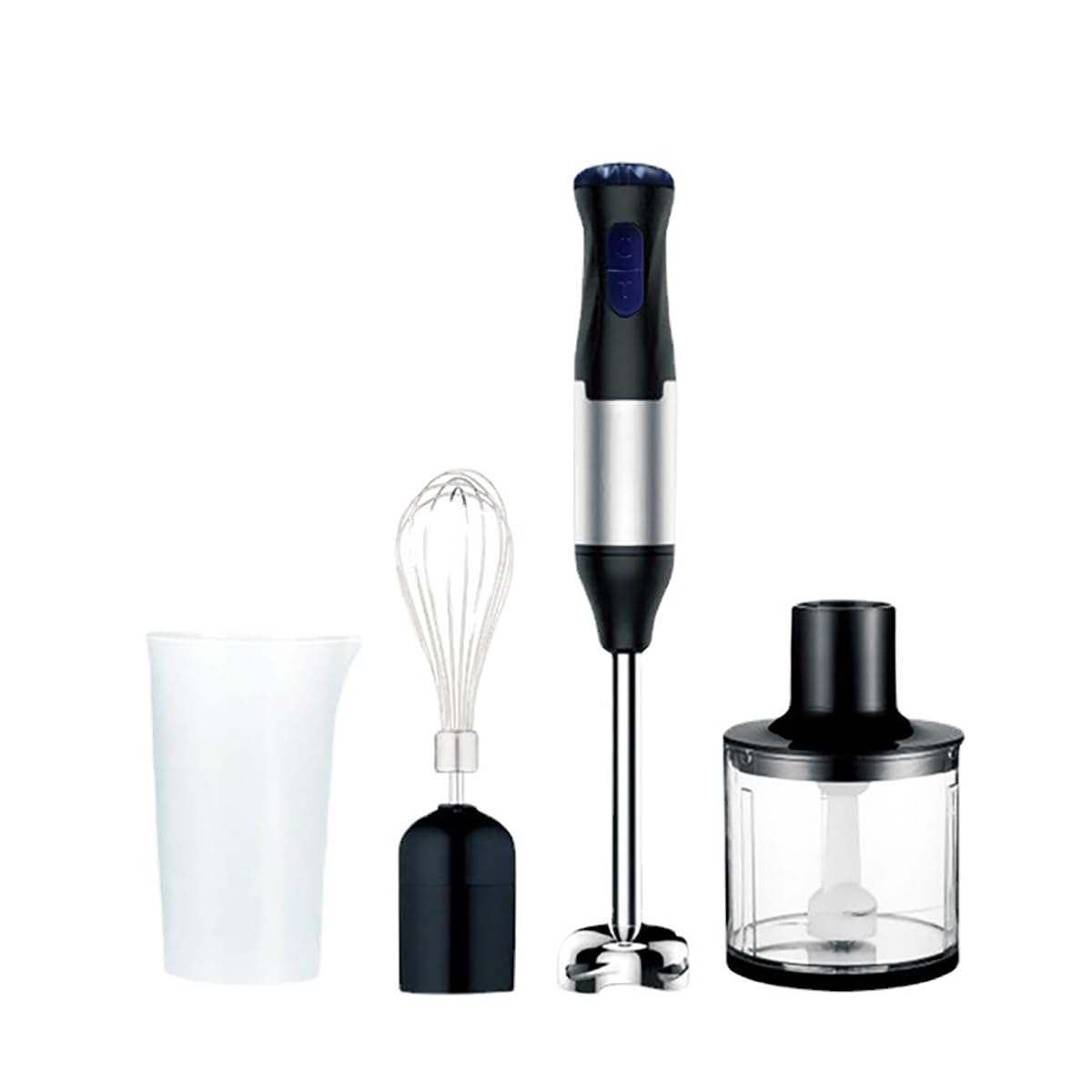 Espumador de leche, batidora de inmersión de mano, potente batidora de mano de 1000 W, ajuste de velocidad de 5 velocidades, batidor inteligente de acero inoxidable con batidores de huevos y