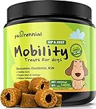 WITKEEN Pawrennial Natural Hip & Joint Supplement for Dogs, 140 Soft Chew Treats, Made in USA with Glucosamine Chondroitin for Dogs/MSM/Organic Turmeric and Hemp Seed Virgin Oil Omega 3-6