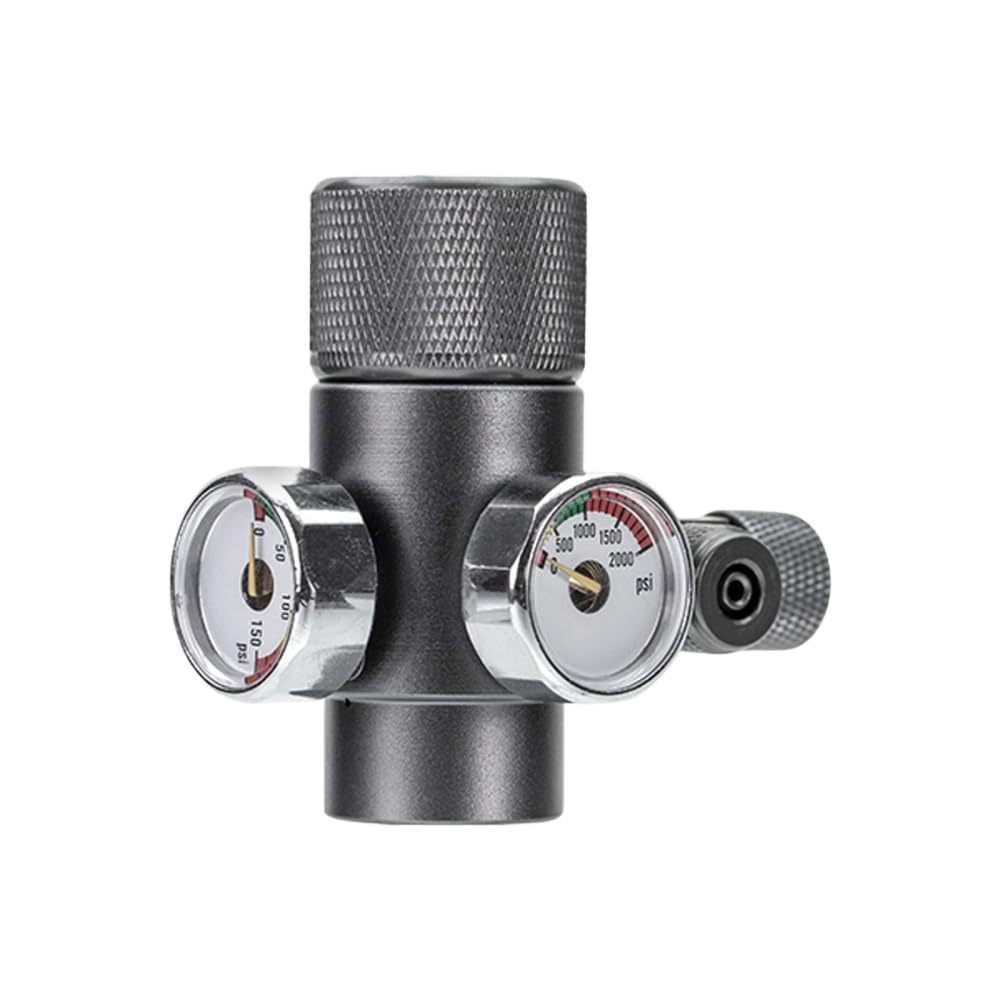 Aquarium CO2 Regulator,Single/Dual Fish Tank Carbon Dioxide Pressure Gauge Adjustable Pressure for Aquatic Plants CO2 System