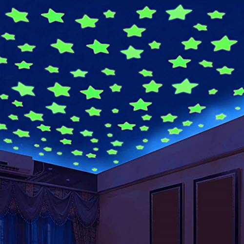 Bostar 250pcs Luminoso Pegatinas de Pared de Estrellas que Brillan en la Oscuridad Etiqueta Fluorescente de Techo Pared DIY Decoración de Dormitorio de Niños Habitación Para Bebé