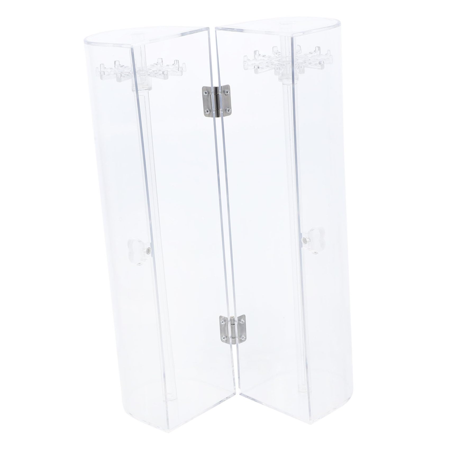 OUNONA Schmuckhalter aus Acryl Transparenter Ohrringhalter zum Aufhängen Schmuckregal für Halsketten und Anhänger Aufbewahrungshalter mit Drehbarem Haken Armbandorganizer