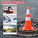 2 Pack 28 Inch Traffic Safety Cones Parking Cones with Reflective Collars Heavy Duty Orange Base Construction Cone Structurally Stable for Road Warning Parking Lot Public Place Traffic Control (2)