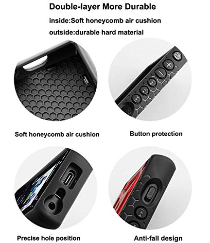 Image of BestforYou for Sony Walkman NW-A100 A105 A106 Case,Anti-Skid Anti-Knock Shockproof Armor Full Protective Skin Case Cover for Sony Walkman NW-A100 A105 A105HN A106 A106HN A100TPS (Black)