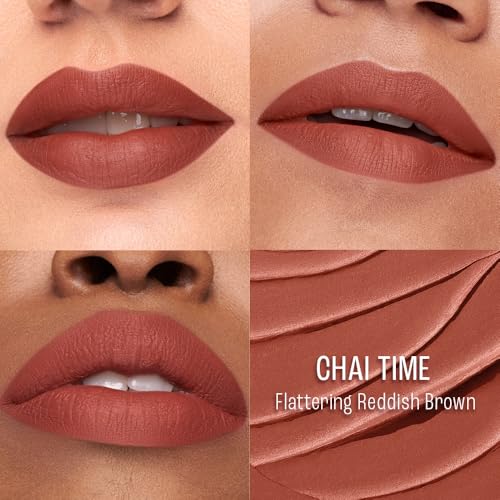 Image of Lakme 9to5 Lip Tattoo Matte Slim Stick, Chai Time, 2g, for Intense Color and Full Coverage, with Bakuchiol and Vitamin E, Smudgeproof and Waterproof, Long-Lasting Lipstick for Women