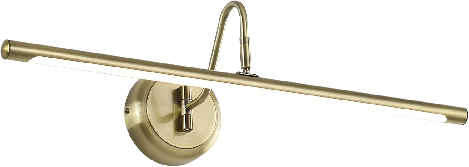 JOOSENLUX Modern LED Picture Lights Mini Accent Spotlights Brief Metal Artwork Display Lamp 24.4“ Inch14W(70W Eqv.),Natural White 3000K,Hardwired Swing Arm,Antique Bronze Antique Bronze 24.4" Long Non-Dimmable