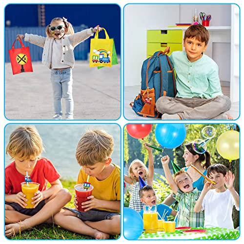 Sumind SUMIND-PARTY SUPPLIES-46698 228 Pcs Train Party Favors Train Birthday Party Supplies Train Non Woven Bags Plastic Straws Punch Balloons Stamps Stickers Train Silicone Wristbands thumb #6