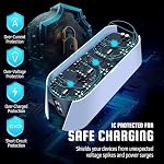 TNP Dual Charging Station for PS5 Controller - Wireless Charging Dock for PS5 Controller with LED Indicator - Fast Charger Stand for PlayStation 5 Dualsense Controller with Type-C USB Cable